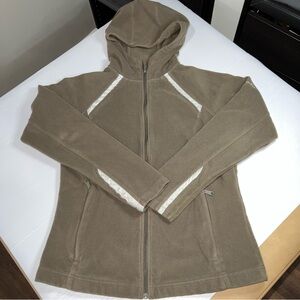 Columbia Women’s Large Fleece Hooded Jacket Tan